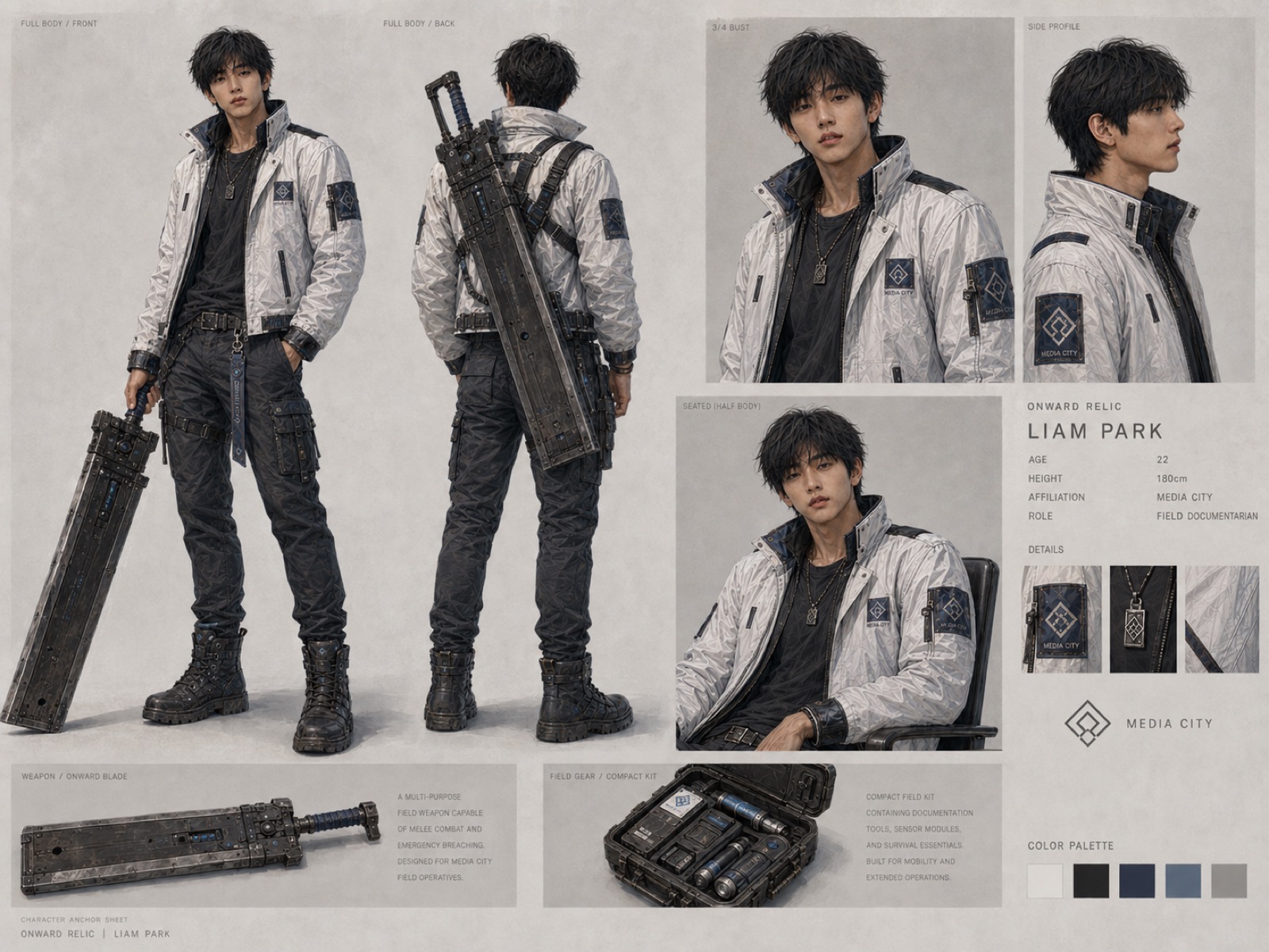 Liam Park, a Media City field documentarian in the Onward Relic fictional world