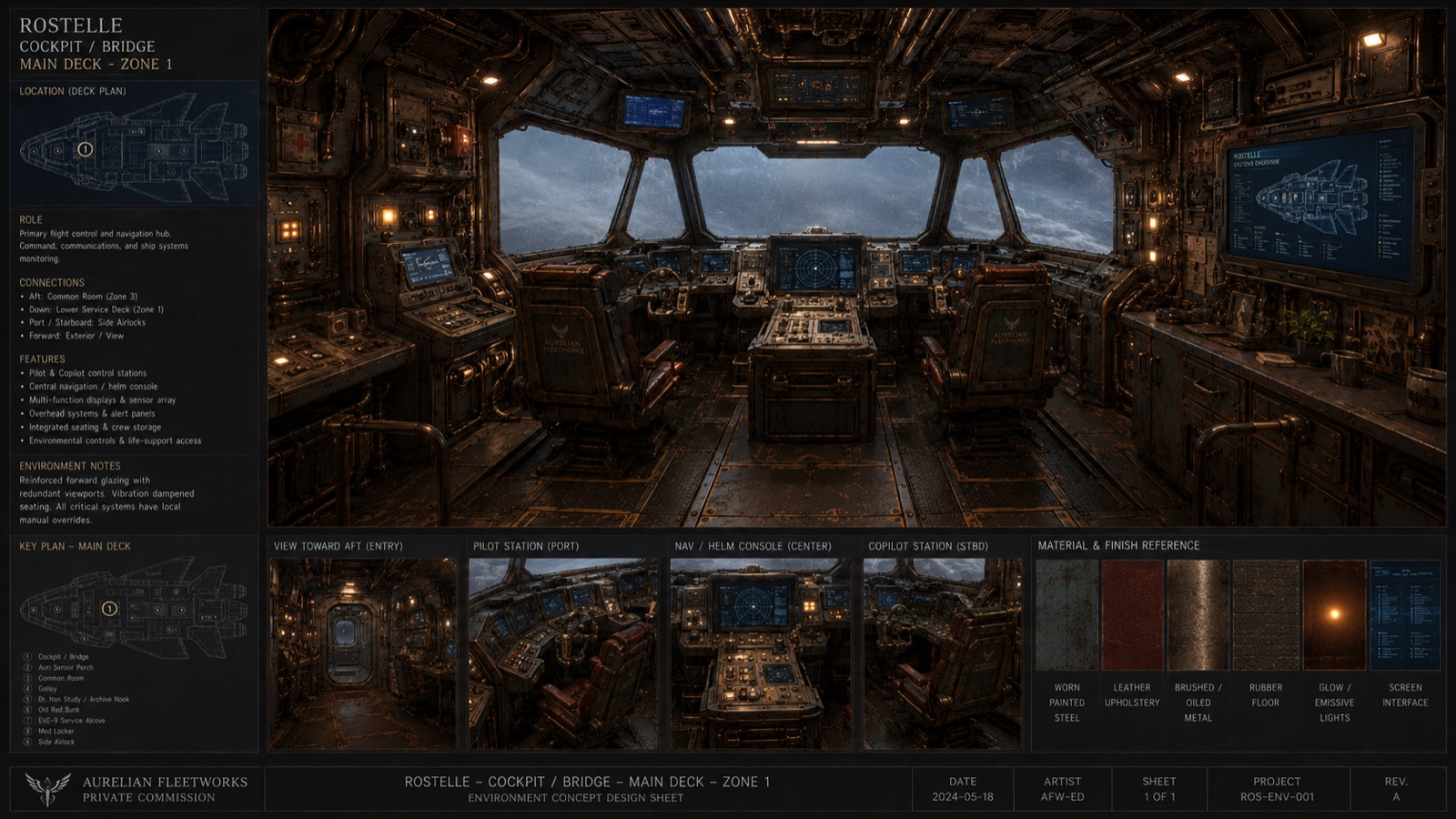 Rostelle cockpit bridge concept view